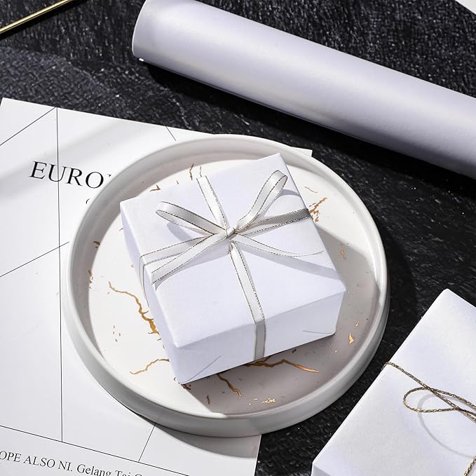 RUSPEPA Pearl White Matte Wrapping Paper-81.5 Sq Ft-Solid Color Pearly-lustre Paper Perfect for Wedding, Birthday, Christmas, Baby Shower -30Inch X 32.8Feet