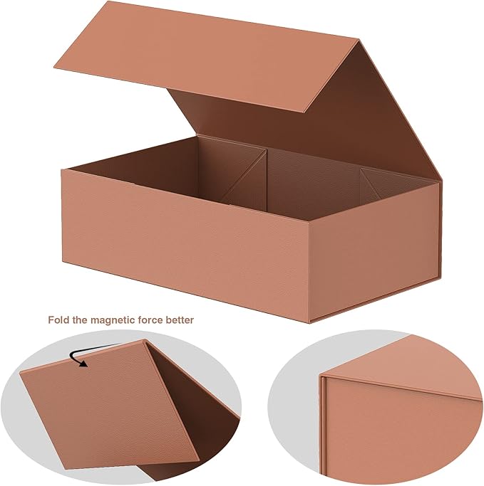 Luxury Large Gift Box 13.8"x9"x4.3" Storage Box Ribbon Magnetic Closure for Luxury Packaging Box for Mother's Day, Birthdays, Bridal Gifts,Weddings