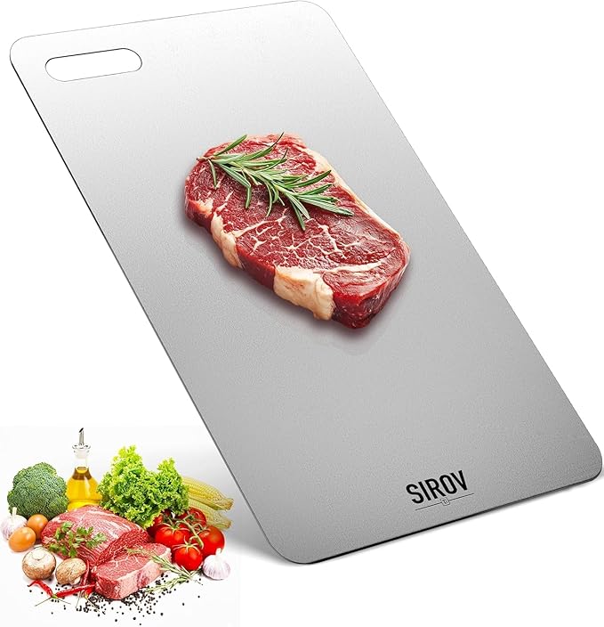 Katuchef Titanium Cutting Board for Kitchen, 100% Pure Titanium Cutting Board Food Grade,Non Toxic chopping board, Dishwasher safe, Easy to Clean Large Size, 15”x9.6”