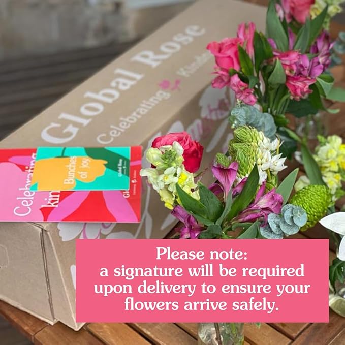 GlobalRose 50 Fresh Cut Assorted Roses Bouquet - Responsibly Sourced Roses Fresh Flowers - Flowers Fresh Bouquet for Wedding, Anniversary, Birthday & Special Occasions (2 Bunches of 25 Stems)