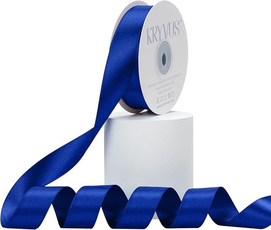 Royal Blue Satin Ribbon, Double Faced 7/8 Inch X 25 Yards Royal Blue Ribbon, Premium Satin Ribbon for Gift Wrapping, Crafts, Hair Bow Making, Sewing, Flower Bouquet, Wedding Party Decor