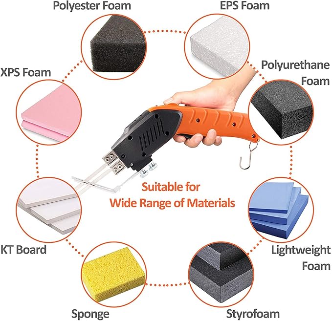 Pro Electric Hot Knife Foam Cutter Styrofoam Cutting Tool Kit Air Cooled Electric Hot Knife Continuous Use(Electric Hot Knife)