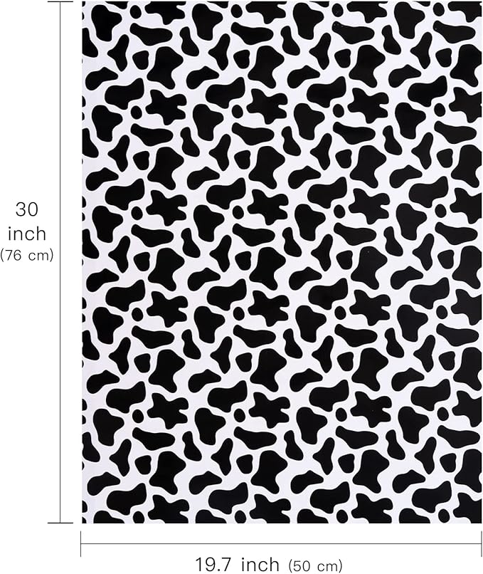WRAPAHOLIC Cow Wrapping Paper Sheet - 12 Sheets Cow Prints Design Folded Flat for Birthday, Wedding, Baby Showers - 19.7 Inch X 30 Inch Per Sheet