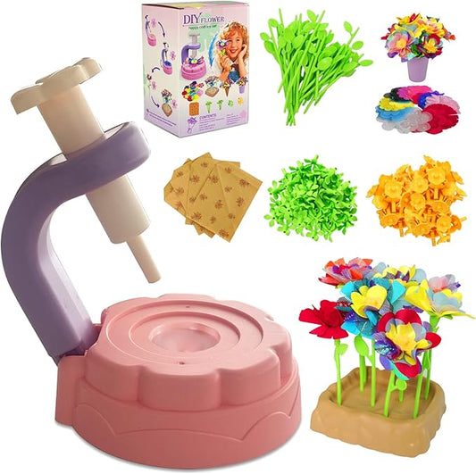 Soupost Fabric Flower Bouquets Toys Set, DIY Craft Kits Toys for Kids，Craft Kits for 3-12 Year Girl,STEM Education Art Toy Festiva Creative Gift