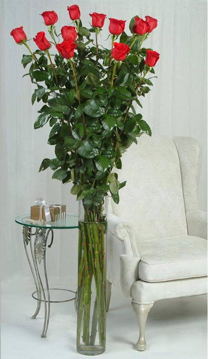 WGV Cylinder Vase Bulk, Diameter 5", Height 24", Clear Glass Floral Planter Container, Tall Centerpiece Arrangement for Wedding Party Event Home Office Decor, 6 Pieces