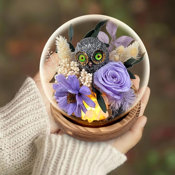 Preserved Roses & Fresh Flowers Bouquet – Gift for Women, Roses That Last Forever, Flowers for Delivery Prime, Birthday, Mother’s Day & Christmas