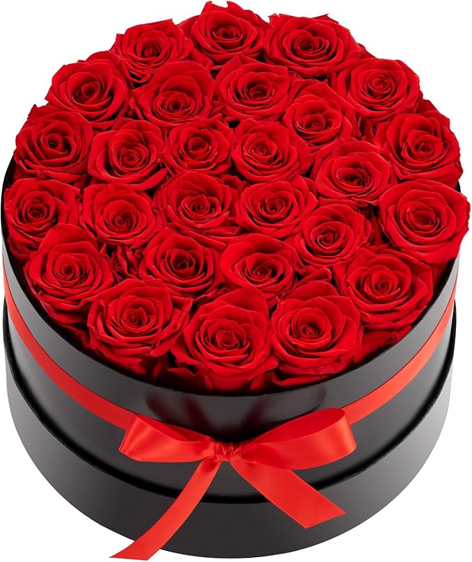 VEVOR Forever Flowers, 27 Preserved Roses in a Box, Eternal Flowers Immortal Bouquet Birthday Present for Delivery Prime Women Her Wife Mothers, Anniversary, Valentine's Day,Christmas, Red