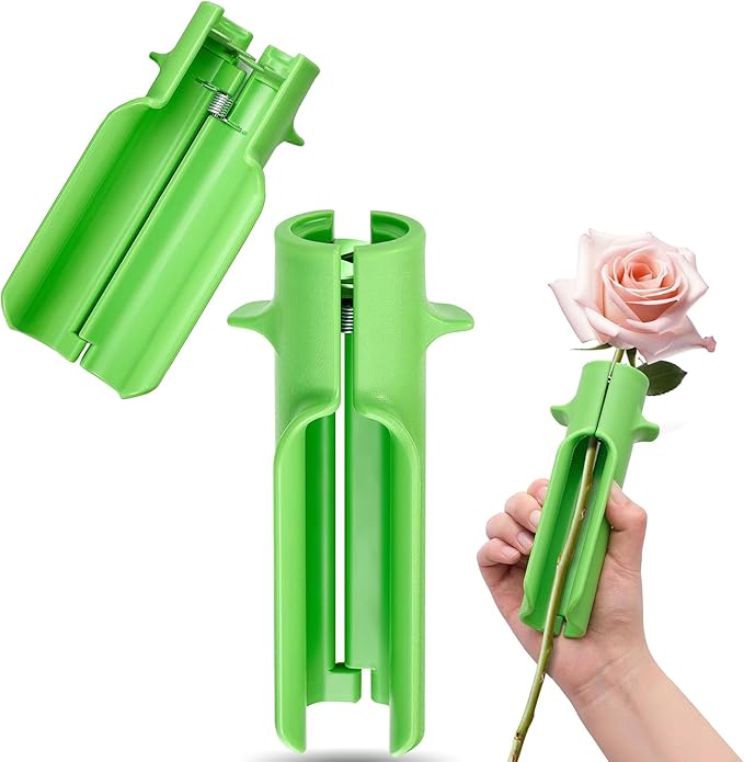 LeLehome Rose Thorn Stripper Tool - Upgraded Flower Cleaner & Leaf Remover for Gardening, Floral Arrangements - Perfect for Home, Florist, Flower Shop and DIY, Green