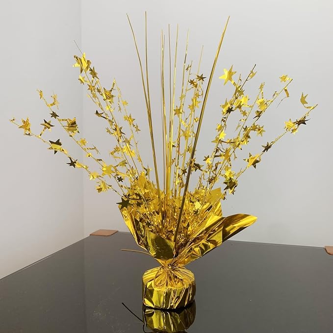 ALISSAR Glitter Gold Star Centerpieces-Table Decorations for Home Decor Birthday Wedding Anniversary Decor (2, Gold)