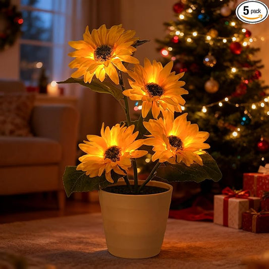 Sunflower Lamp for Womens Gifts, Christmas Birthday Gifts for Women Mom Granddaughter Girlfriend Friend Wife Her Anniversary Birthday, Bedroom Bar Coffee Shop Sunflower Night Light Flower Lamp Decor