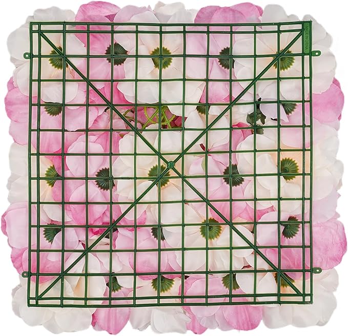 CNCEST 3D Flower Wall Panel, 12pcs Artificial Flower Wall Background Silk Rose Mat, Floral Wall Arrangement for Wedding Backdrop Wall Decor Shop Photo Backdrop, 15x15in, 38x38cm(38x38cm-12pcs)