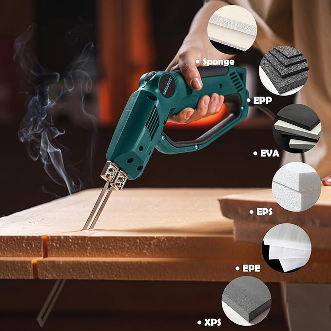 WINONS Hot Knife Foam Cutter Tool, WFC0013 Styrofoam Cutter with Numbered Temperature Controller - 630°C Max Temp., Hot Wire Foam Cutting Tool for All Kinds of Projects (Kit of 8)