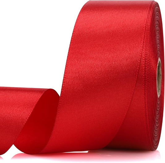 1-1/2 Inch 30 Yards Wine red Solid Satin Ribbon for Gift Wrapping,Craft Floral Bouquets,Wedding Party,Timeless Flower,Decoration Floral Hair,Balloons