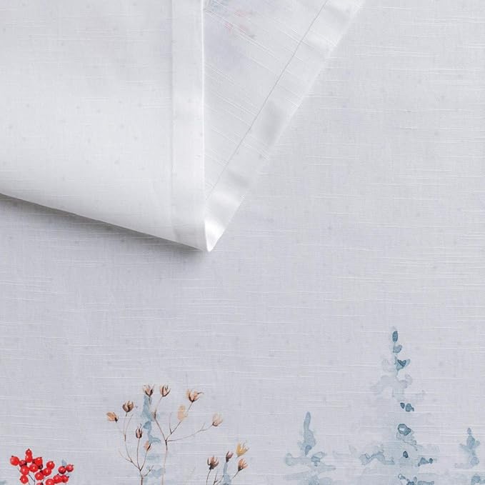 Maison d' Hermine Table Runner 100% Cotton Single Layer Table Runners 90 inches Long for Thanksgiving Christmas Decorations Home Kitchen Dining Party Wedding (Morzine, 14.5" x 90")
