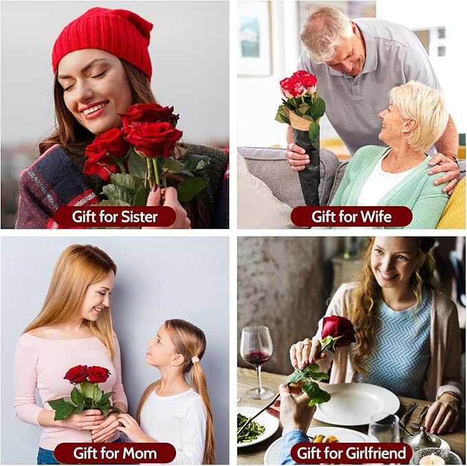 Yamonic Preserved Flowers Rose Gifts for Mom Grandma, Mom Birthday Gifts for Women, Mothers Day Real Flower Rose Gifts for Mom,Her,Wife,Girlfriend on Christmas,Valentine's Day,Anniversary(5 Rose)