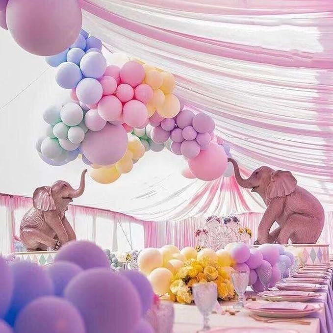 Pastel Balloons Arch Kit with DIY Daisy Flowers 156pcs Macaron Balloons Garland 16FT Balloon Chain and Flower Clips for Birthday Party Wedding Anniversary Engagement Decorations