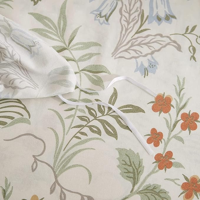 HighBuy King Comforter Set Vintage Floral Comforter Sets for Bed Set Aesthetic Green Flower Bedding Comforter Set Women Girl Bedding Sets Boho Comforter,1 King Comforter Soft 2 Pillowcases