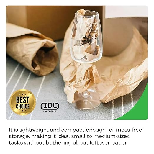 IDL Packaging Large Brown Kraft Paper Roll 18" x 1200 feet (14400 inches) - Natural Wrapping Paper for Packing - Perfect Paper for Void Filling - Paper for Kids Art Projects