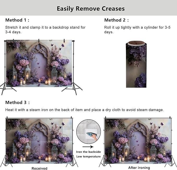 YongFoto Elegant Flower Wall Backdrop 15x10ft Floral Butterfly Candle Photography Background Baby Bridal Shower Wedding Girl Birthday Party Banner Room Decor Portrait Photoshoot Wallpaper Photo Booth
