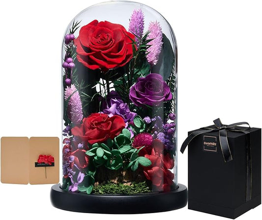 Preserved Roses,Forever Fresh Flowers 7.48in,Gift for Women,Mom,Grandma,Wife,Girlfriend,Sister,and Daughter Perfect for Birthday,Mother’s Day,Valentine’s Day (Mystic Purple2)