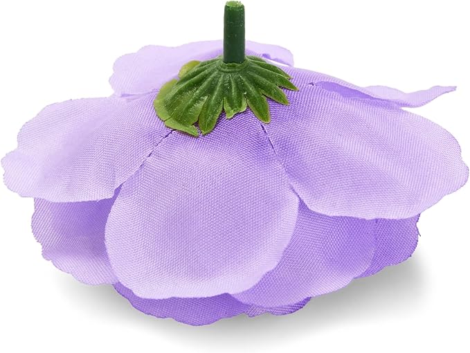 Bright Creations Silk Foam Roses - 50 Stemless 3in Light Purple Heads - Realistic Blooms for Wedding Decor & DIY Crafts - Bulk Artificial Roses Light Purple Flowers