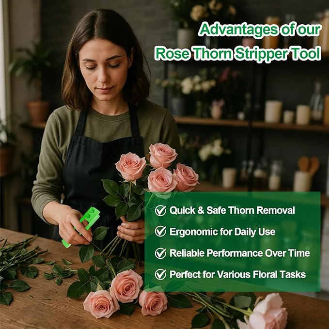 2PCS Rose Thorn Stripper Tool Thorn Remover for Roses Durable Iron Floral Stem for Removing Thorns and Leave Flower Stem Cutter