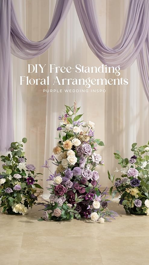 Ling's moment Artificial Flowers 25Pcs Mauve Plum Roses Decor w/Stems,3" Real Touch DIY Foam Floral for Wedding Bouquet/Centerpieces, Outdoors Party Backdrop, Room/Table, and Garden/Pot Decorations