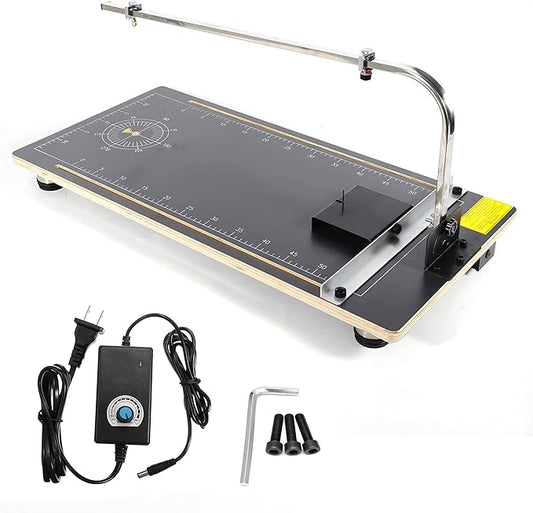 110V Hot Wire Foam Cutter with Scale, 30.7" ×15 ", 24W Professional Heat Cutting Machine for Foam, Sponge, EPE, Ribbon, KT Board, Adjustable Angle and Temperature