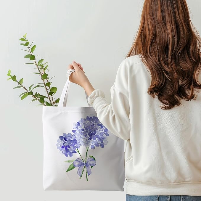 Floral Tote Bag, Floral Bag for Women, Reusable Grocery Bags Shopping Bags