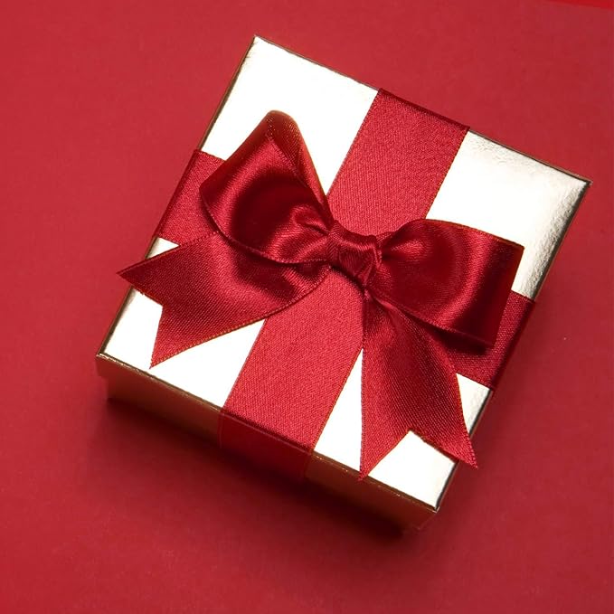 Humphrey's Craft 1-1/2 Inch Double Faced Satin Ribbon - 50 Yards, Red Thick Satin Ribbon for Crafts, Gift Wrapping, Decoration Christmas Tree, Bridal Bouquet,Wedding,DIY Bows,Sewing Hat.
