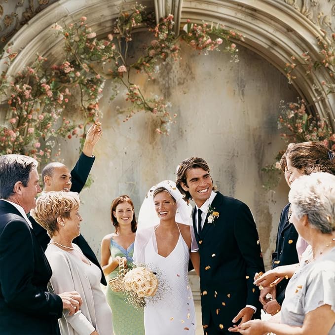 15x8ft Vintage Floral Backdrop for Wedding Old Medieval Building Wall Pink Roses Flowers Photography Banner for Bridal Shower Birthday Mothers Day Womens Day Girls Women Maternity Portrait