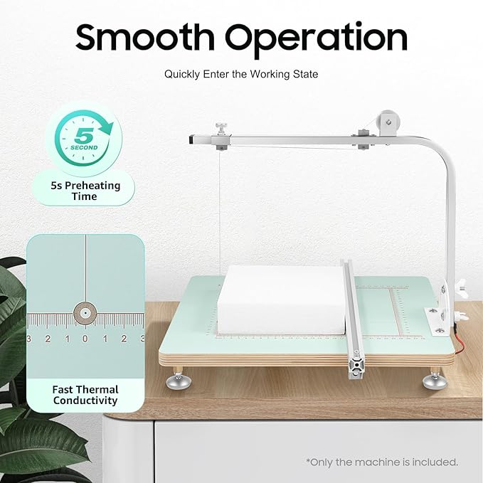 Foam Cutting Machine, 100-240V AC Hot Wire Cutter Table, Working Table Tool for Cutting, Forming and Sculpting Styrofoam and Other Foam Materials
