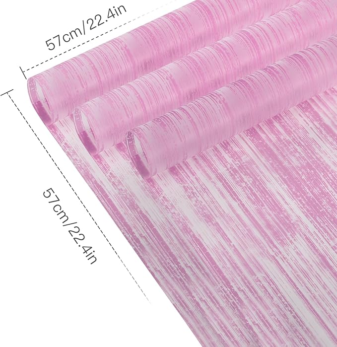 WRAPAHOLIC 20 Sheets Flower Wrapping Paper - 22.4 x 22.4 inch Purple Lines Water-Resistant Floral Bouquet Wrapping Paper, Florist Supplies Packaging for Wedding Birthday Gift DIY
