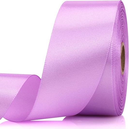 1-1/2 Inch 30 Yards Lilac Purple Solid Satin Ribbon for Gift Wrapping,Craft Floral Bouquets,Wedding Party,Timeless Flower,Decoration Floral Hair,Balloons