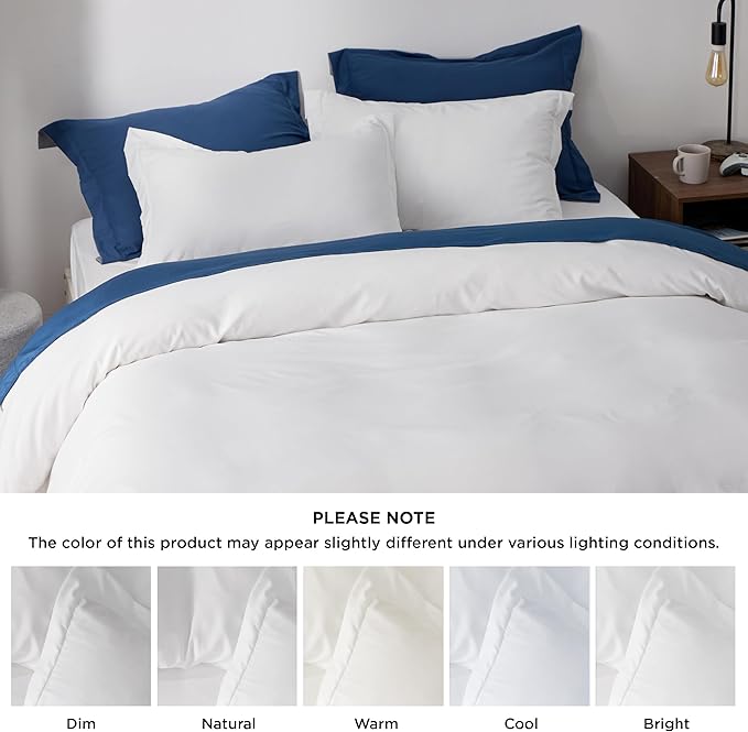 Bedsure Duvet Cover Full Size - Only Includes 1 Duvet Cover (80"x90"), Hotel Luxury Soft Double Brushed All Season Bedding for Kids & Adults, Zipper Closure, NO Comforter, White