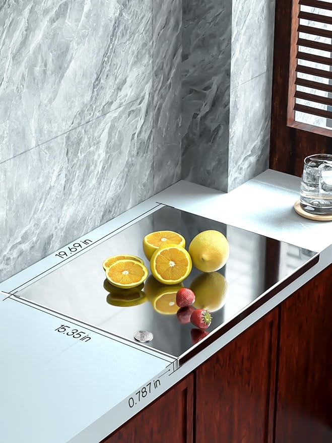 Titanium Cutting Board，Large Cutting Board (19.6 * 15.3 inches)， Dishwasher washable, kneading board, Pastry Board for Meat&Vegetables, Non Slip&Low Noise Chopping Board