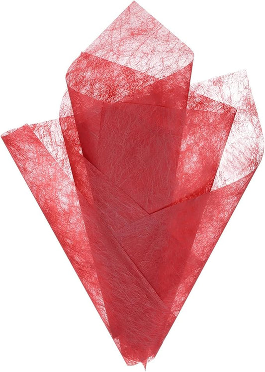 PATIKIL 11.8 Inches Tissue Flower Wrapping Paper, 120 Sheets Waterproof Floral Bouquet Wraps Gift Packaging Tissue for Party Birthday Wedding Holiday Decorations Crafts, Red