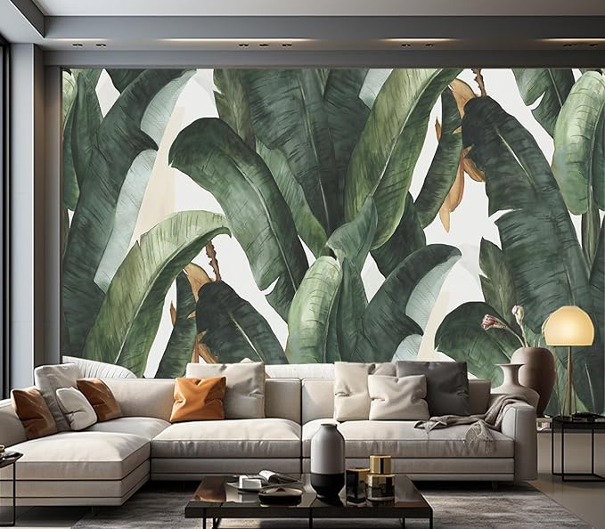 Cliouar-Green Plants, Agave Wall Mural Wallpaper Peel and Stick 90" x 67"
