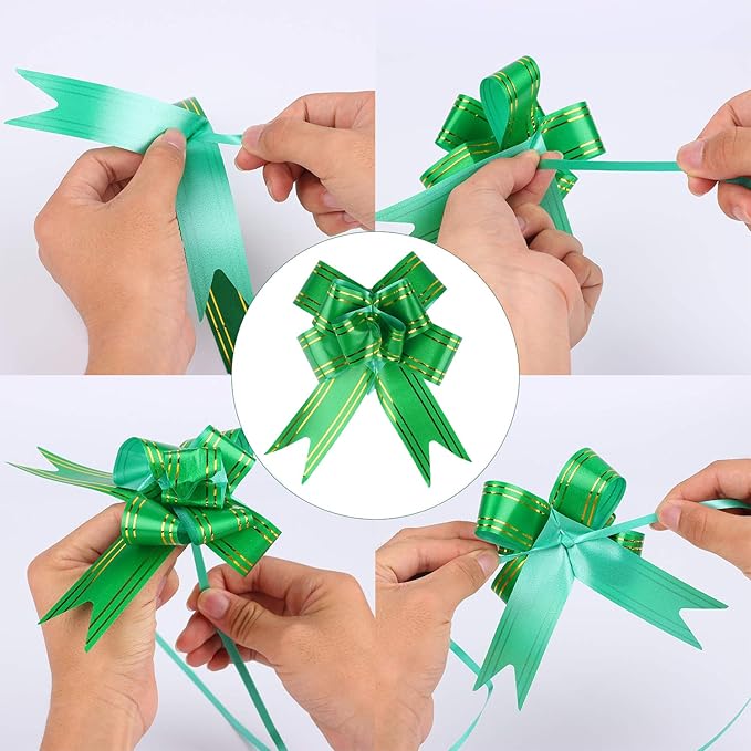 Kolewo4ever 40pcs Christmas Cellophane Bags Pull Bow Set 20pcs 16x24 Inches Cellophane Basket Bags Wine Bottles Cellophane Wrap with 20pcs Pull Bows