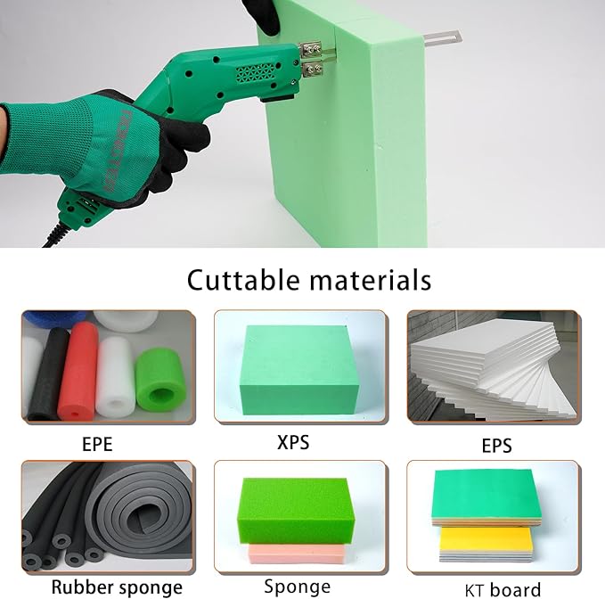 300W Air-Cooled, Electric Hot Knife - Foam Cutting Tool with Blades & Accessories Use Foam Cutter for Engraving and DIY Handmade