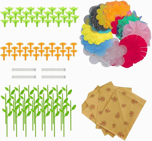 Soupost Kids' Flower Press Kits Toy Accessories DIY Flower Bouquet Craft - Arts & Crafts Toy Parts