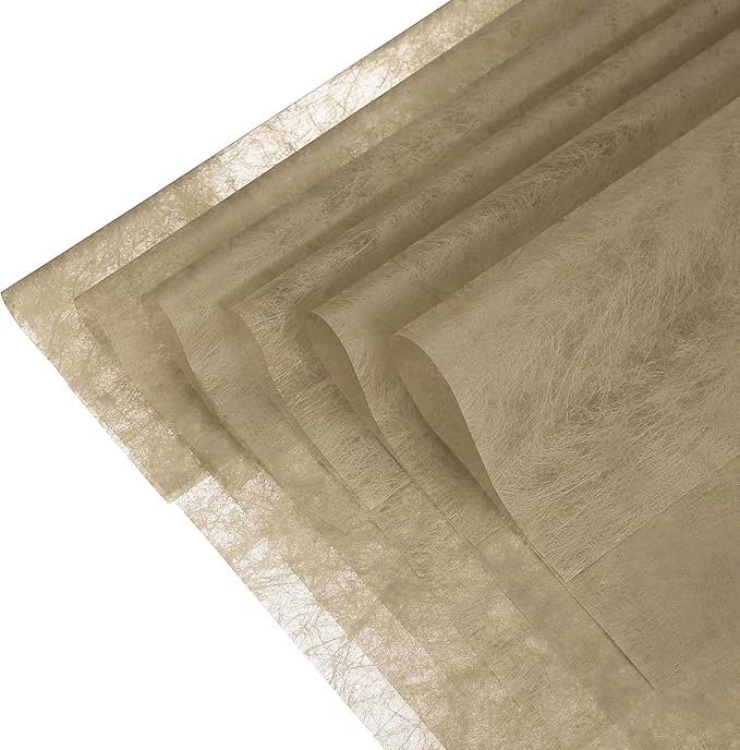 YELARXI Flower Wrapping Paper, Cotton Wrapping Flower Paper, Non-Woven Waterproof Floral Bouquet Wraps - Fitting for (Florist Supplies/Gift) 22 x 22 Inch & 40 Pack & Brown