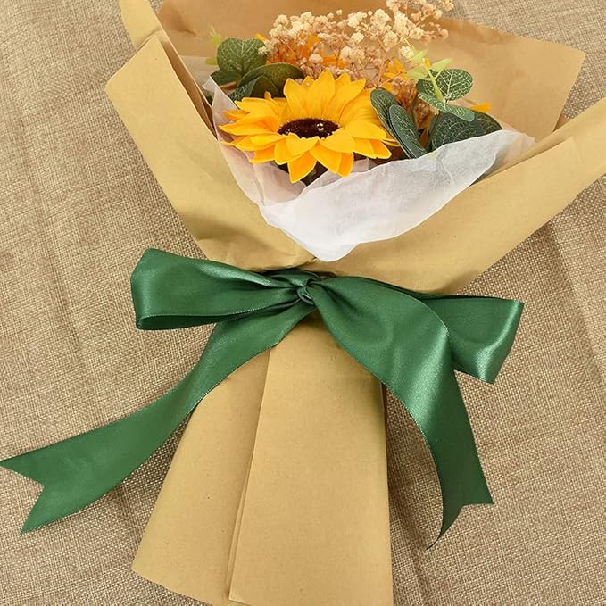 TONIFUL 1-1/2 Inch (40mm) x 100 Yards Dark Green Wide Satin Ribbon Solid Fabric Ribbon for Gift Wrapping Chair Sash Valentine's Day Wedding Birthday Party Decoration Hair Floral Craft Sewing Christmas