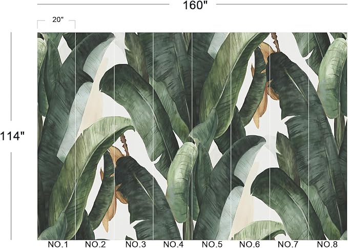 Cliouar-Green Plants, Agave Wall Mural Wallpaper Peel and Stick 160" x 114"