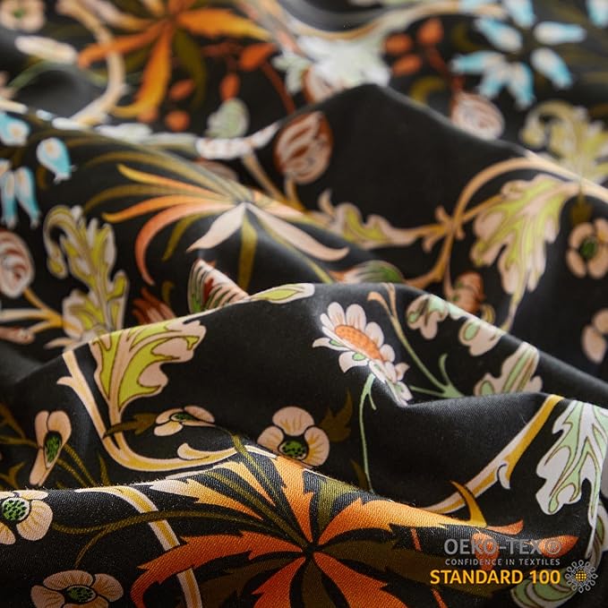 mixinni Vintage Floral Duvet Cover Queen Size Farmhouse Boho Duvet Cover Set Cotton Percale Flowers Pattern Printed Bedding Set with 2 Pillowcases Perfect for Him and Her-Queen Size
