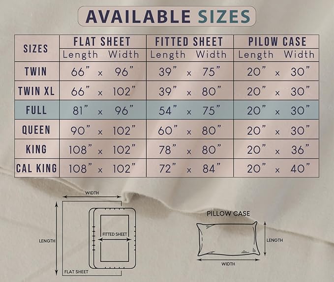 RUVANTI Flannel Sheets Full Size - 100% Cotton Double Brushed Bed Sheets Set, Deep Pockets 16 Inches, All Seasons Breathable & Extra Soft Full Sheets, Warm & Cozy, 4 Piece, Peach & Black Plaid