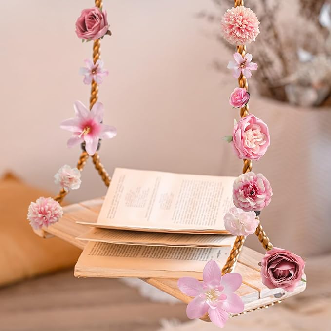 Fake Flower Heads for Crafts - Pink Silk Artificial Roses, Peonies, Daisies & Mini Floral Heads Bulk (48-Pack) for Wedding Decor, Graduation Cap, Cake Topper, Baby Shower, Home Decoration