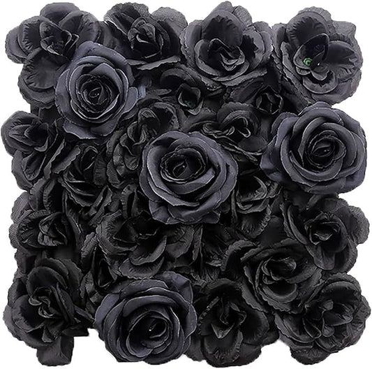 Flower Wall Backdrop, 12PCS 10.6"-15.7" Artificial Flower Wall Panel with Various Styles, 3D Floral Wall Decor for Wedding Photo Background Festive Party Home Decoration (J002, 11.8 * 11.8in)