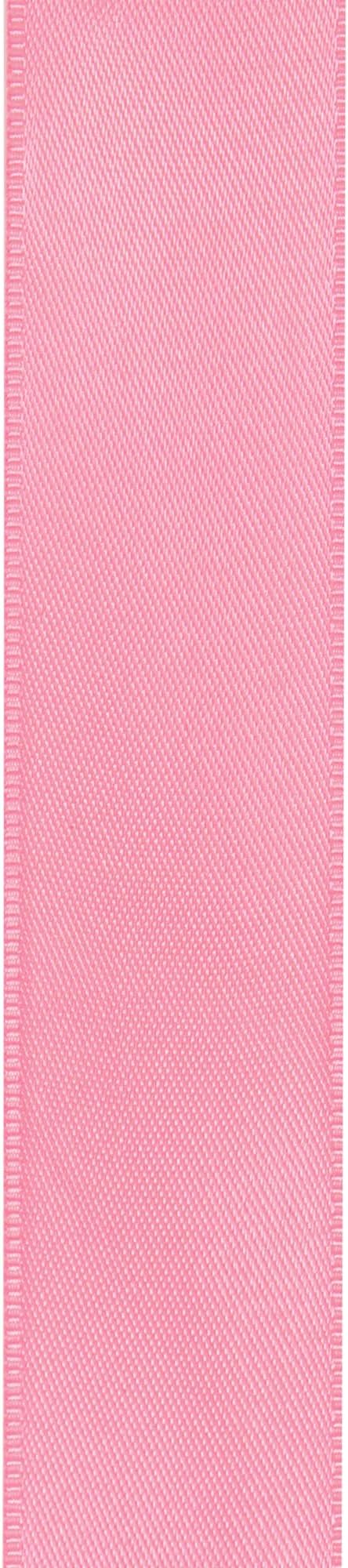 LIUYAXI Pink Double Faced Satin Ribbon, 3/8" X Continuous 100 Yards, Ribbons Perfect for Gift Wrapping Bows Bouquet Wedding Decor DIY Craft and More