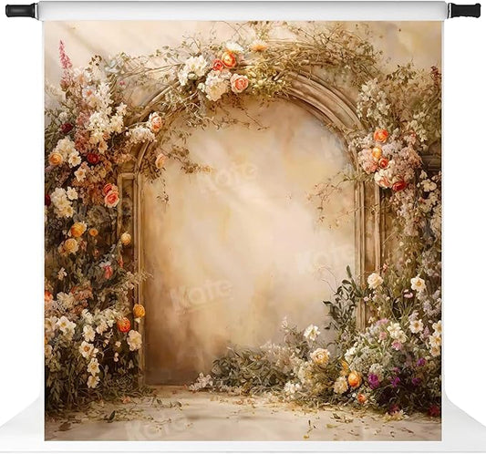 Kate Flower Wall Backdrops Arch Pregnant Wedding Party Supplies Photo Shoot Portrait Photo Background, 10x10ft